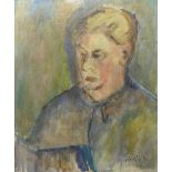 Manner of Ruskin Spear CBE RA (1911-1990), portrait of a man, oil on canvas, bearing signature, 60 x