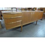 A McIntosh teak Dunfermline sideboard, 75cms h, 205cms w, 45cms d