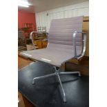 A Vitra chrome desk chair