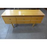 A light oak sideboard