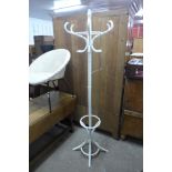 A painted bentwood coatstand