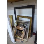 Ten assorted picture frames