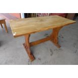 An elm and oak refectory table