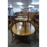 A G-Plan Fresco teak extending dining table and six chairs