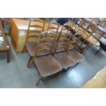 A set of six G-Plan teak dining chairs