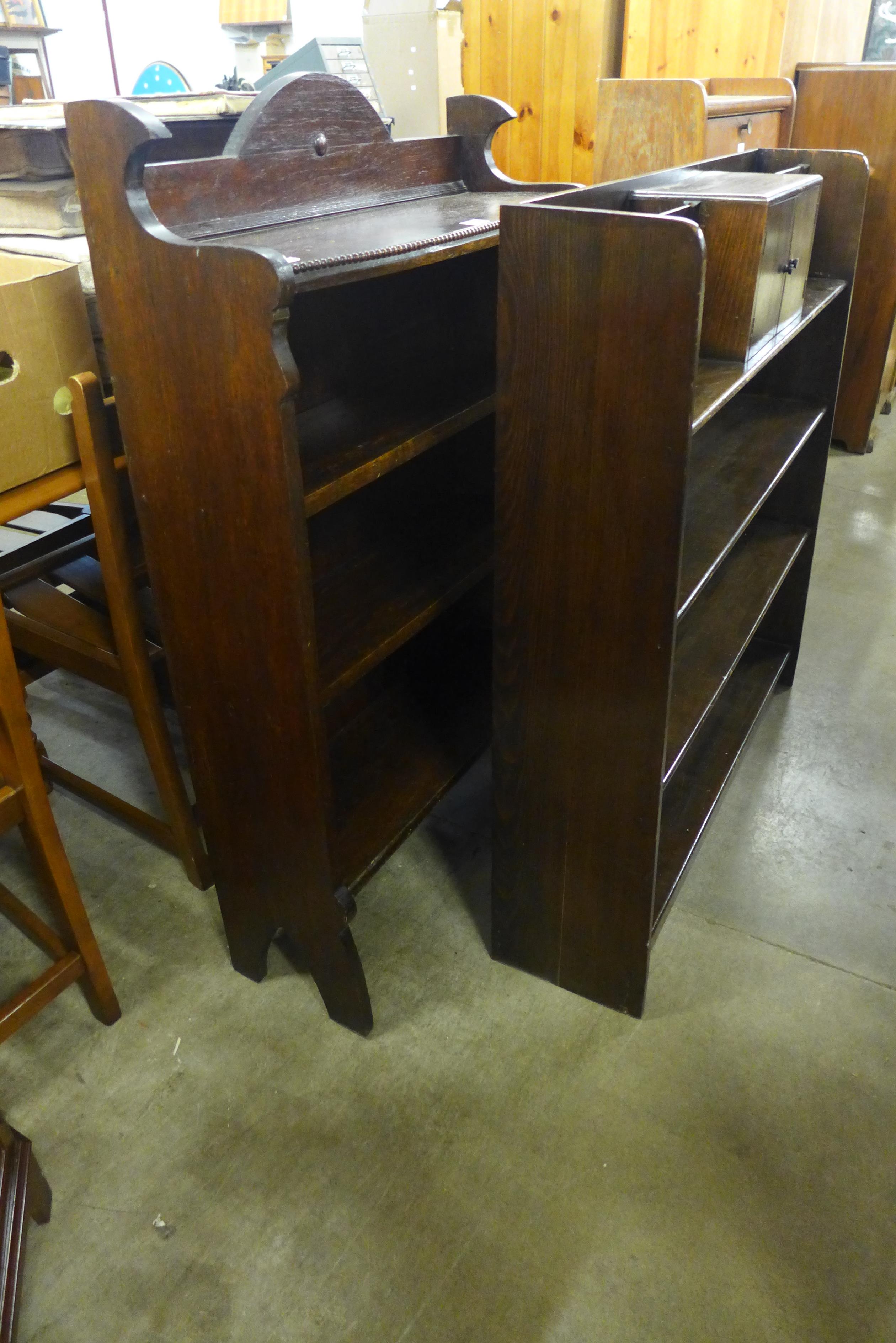 Two oak open bookcases - Image 3 of 3