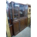 An early 20th Century mahogany shop cabinet, 183cms h, 138cms w, 41cms d
