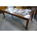 A teak and Formica coffee table