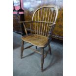 A 19th Century elm and beech Windsor chair, 94cms h x 56cms w