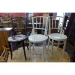 Three bentwood chairs
