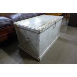 A Victorian painted pine blanket box