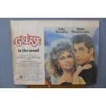 A Grease film poster, 76 x 101cms