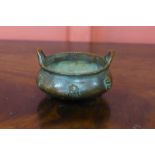 A small Chinese bronze censor, 6cms h