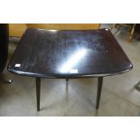 An Ercol dark elm side table