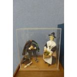 A cased diorama, Puritan costume