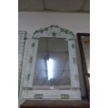 A French style painted pine framed mirror