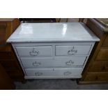 A Victorian painted pine chest of drawers