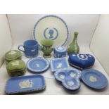 Fourteen items of Wedgwood Jasperware