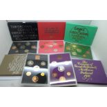 Five proof sets:- The Coinage of Great Britain and Northern Ireland, 1971, 1973, 1975, 1978 and 1980