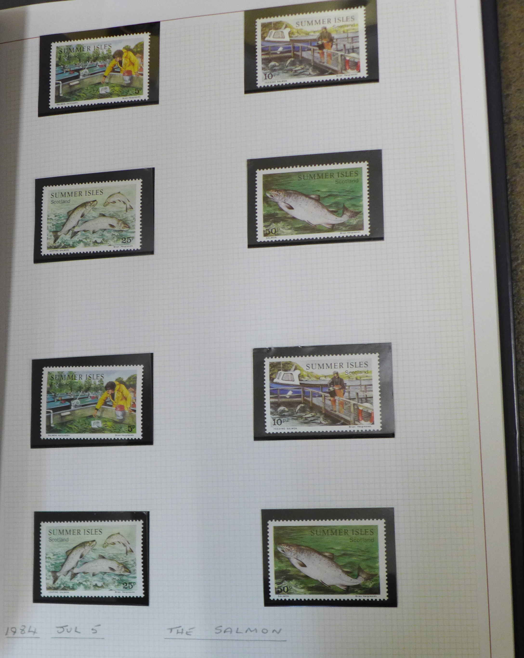 Stamps:- three folders with Jersey, Alderney and Summer Isles, approximately 119 pages in total, (27 - Bild 13 aus 18