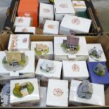 Two boxes of Lilliput Lane cottages, twenty in total, all boxed