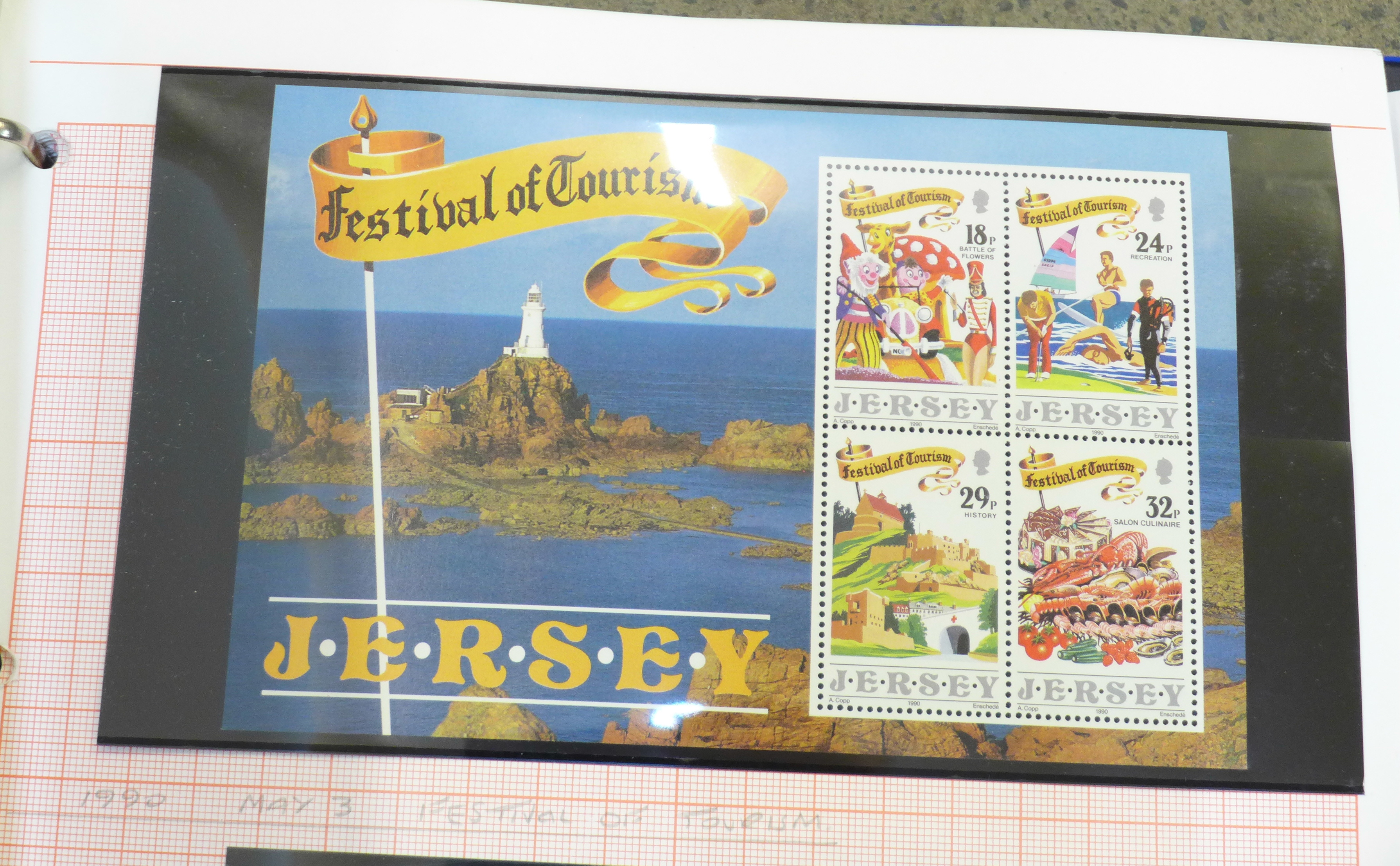 Stamps; two folders with GB commemoratives and one folder of Jersey commemoratives - Bild 12 aus 28