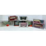 Die-cast model vehicles, eight double decker buses and coaches, including EFE/Gilbour Greenline,