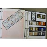 Stamps; a large collections of gutter-pairs in two folders