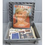 A collection of newspapers, world events, including Death of Princess Diana, 9/11, FDCs and three