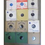 Fifteen 78rpm records; Elvis Presley, Fats Domino, The Platters, Bill Haley and His Comets, etc.