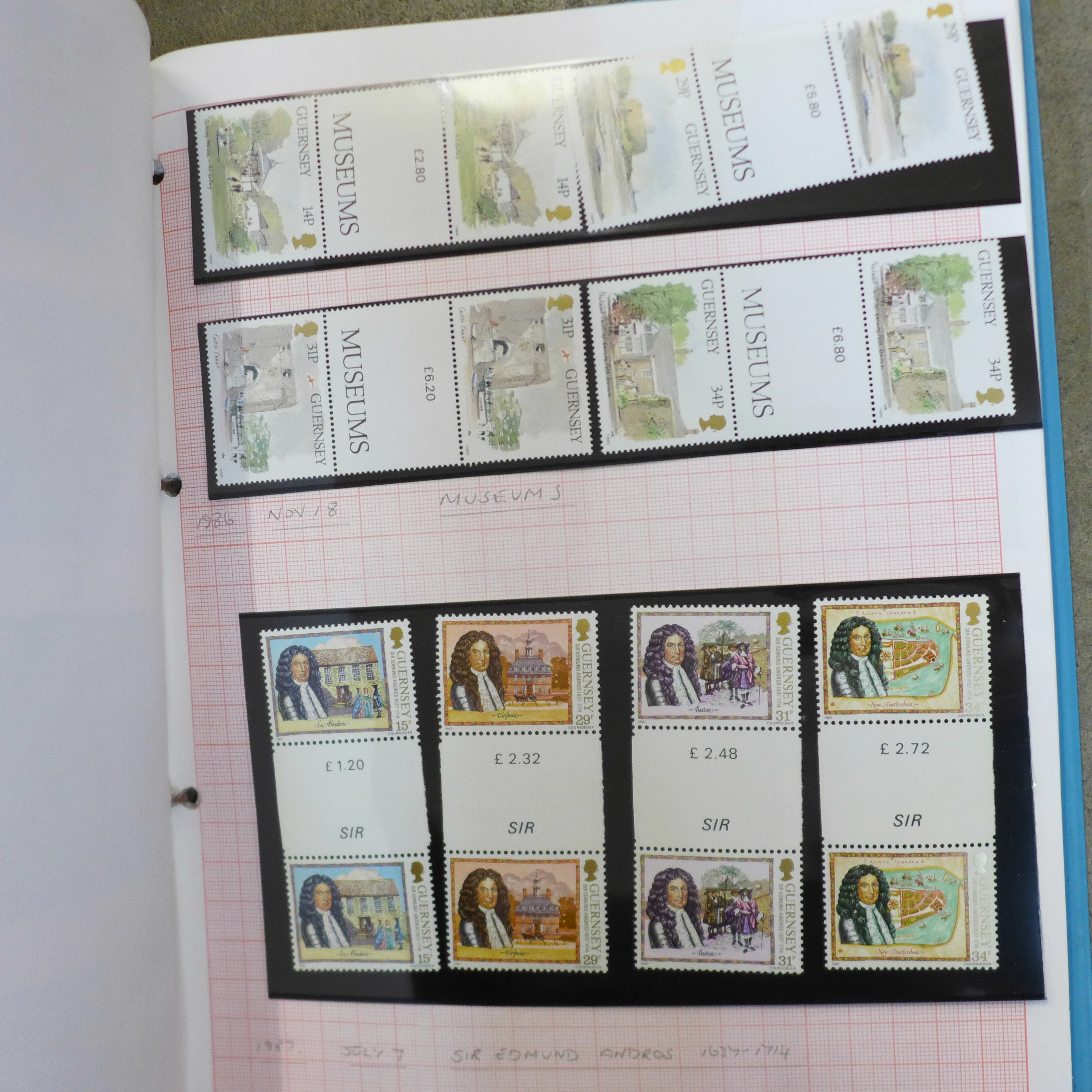 Stamps; two folders with Guernsey commemoratives and gutter-pairs - Bild 14 aus 18