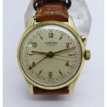 A gentleman's Vulcain Cricket alarm wristwatch