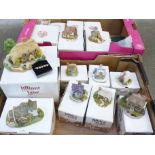 Two boxes of Lilliput Lane Cottages, twenty in total, eighteen boxed including large Honeysuckle