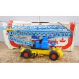 A Joustra France collapsible plastic toy crane, boxed