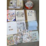 Stamps:- Box of stamps, covers, catalogues, etc.