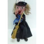 A 1950's Pelham Puppet, Witch, boxed