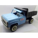 A Tonka Toys vintage pressed steel XR-101 dump or tipper truck with new hand painted blue and