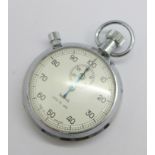A Smiths British Rail stop watch, the case back marked B.R. N.E. 475