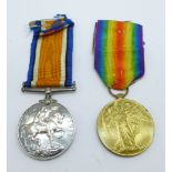 A pair of WWI medals to 245879 Dvr. H.J. Flint, Royal Artillery