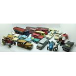 Two Dinky Supertoys 955 fire engines, a Dinky Foden Regent tanker and other Corgi and Dinky die-cast