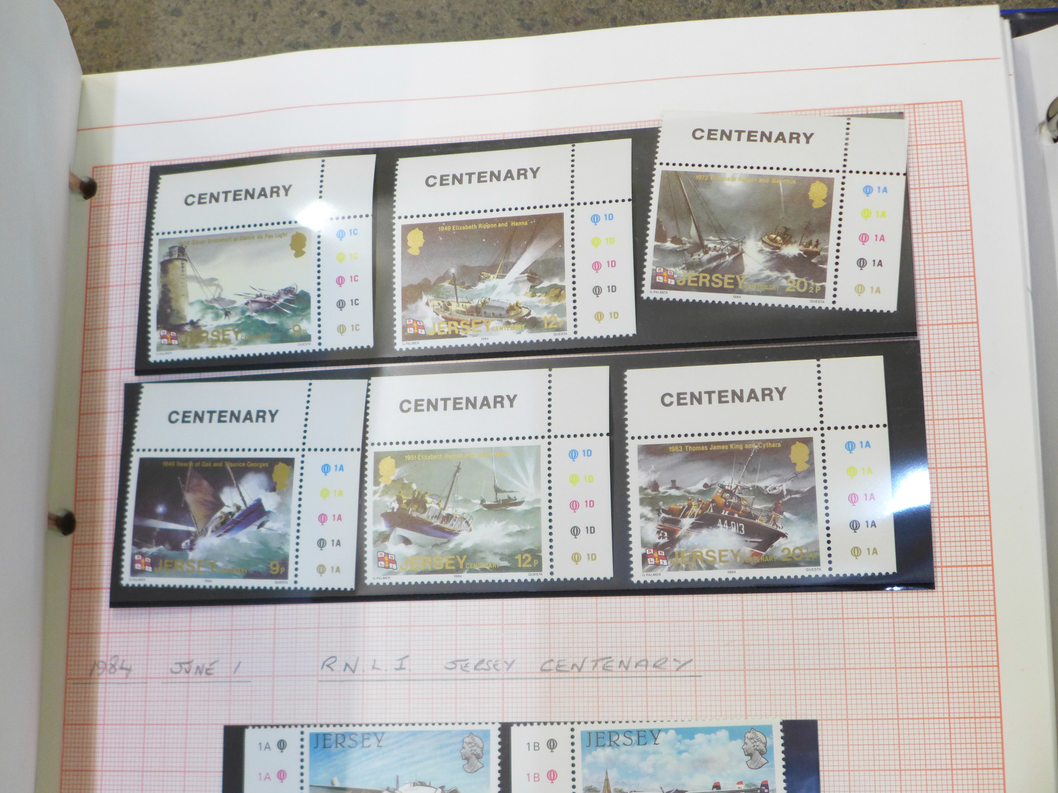 Stamps; two folders with GB commemoratives and one folder of Jersey commemoratives - Bild 8 aus 28