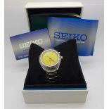 A Seiko Kinetic wristwatch with box and papers