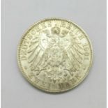 A 1901 German States, Prussia 2 Marks coin