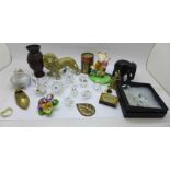 Swarovski and other crystal animals, a Beswick Kitty MacBride A Family Mouse figure, an Austrian
