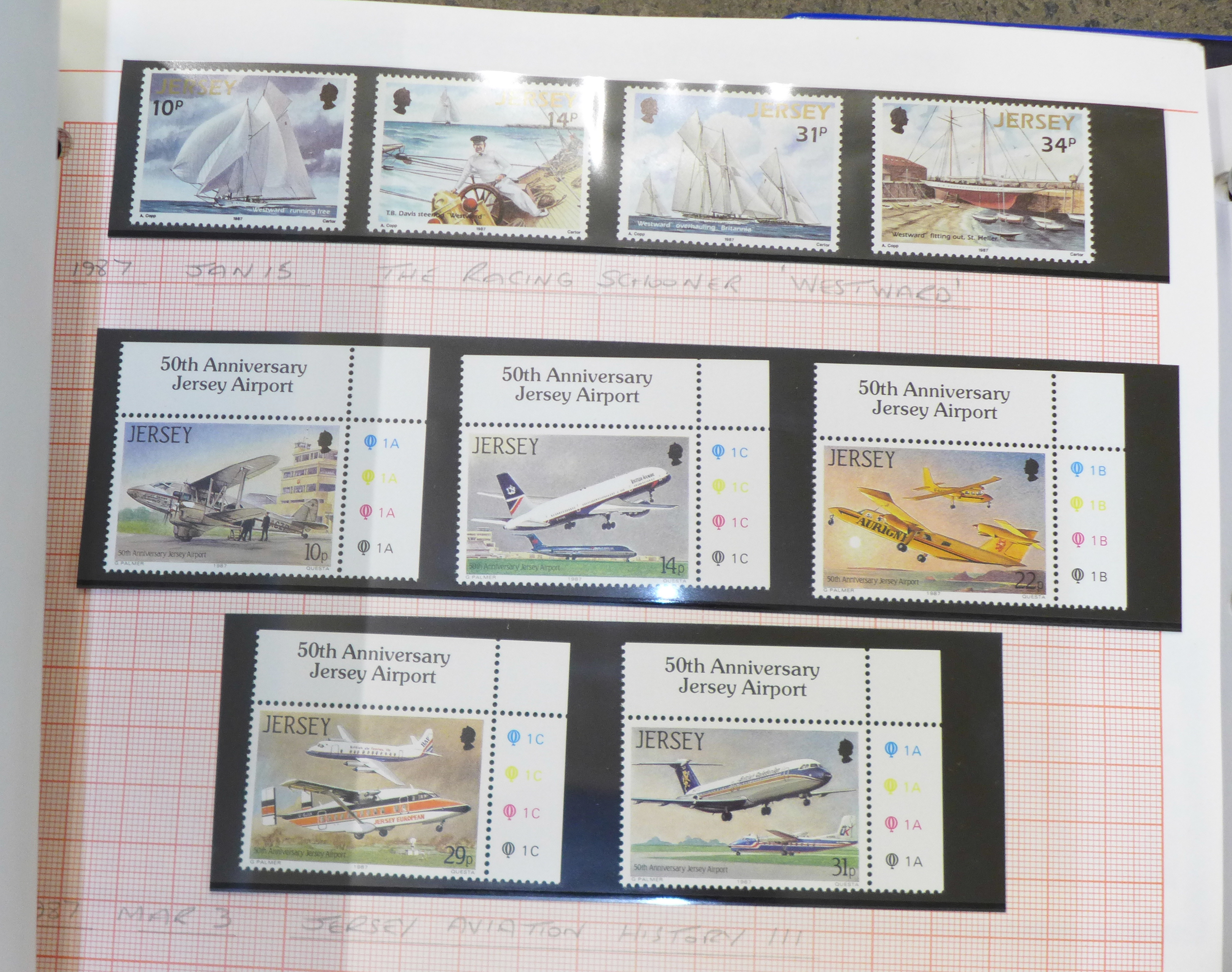 Stamps; two folders with GB commemoratives and one folder of Jersey commemoratives - Bild 9 aus 28