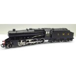 A Hornby Railways 2-8-0 LMS model locomotive and tender, boxed