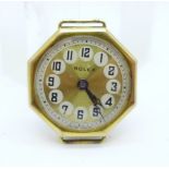 A lady's 9ct gold cased Rolex wristwatch, dial, inner case and movement marked Rolex, lacking