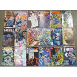 A collection of Marvel and DC comics including Batman and Catwoman (33)