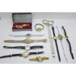 A collection of lady's wristwatches including Avia, Timex, Sekonda, Rotary, Newark and four Oris,