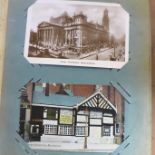 Postcards:- North West and North East England collection in period album, with Liverpool,